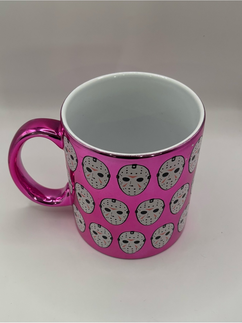 Friday the 13th Jason Voorhees Pink Metallic 20 Oz Ceramic Mug Silver Buffalo